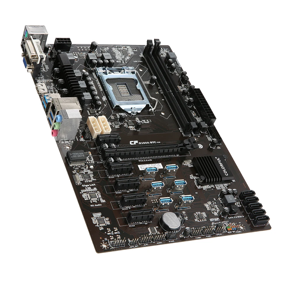 Красочные C.B250A-BTC YV20 материнская плата Системная плата Intel B250/LGA1151 процессор сокета DDR4 SATA3 USB3.0 блок питания ATX материнская плата
