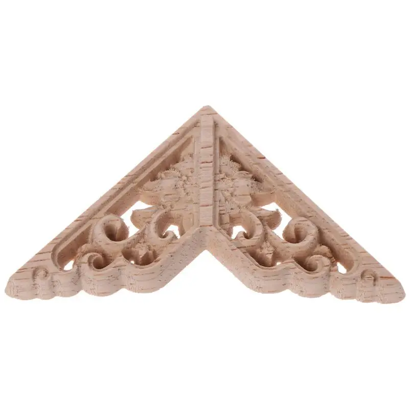 

4pcs/set Wood Carved Corner Onlay Applique Unpainted Frame Decal For Home Furniture Decor 6x6cm