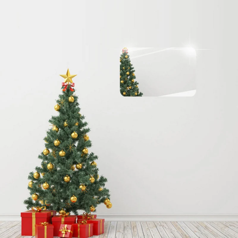 Настенная 3D наклейка с зеркальным эффектом съемный прямоугольный Овальный фон