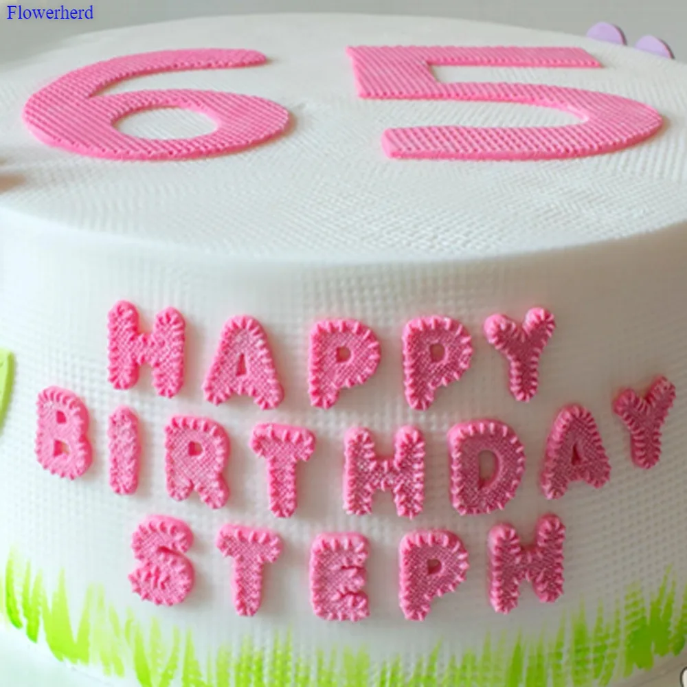 Новая льняная отделка 26 Английских Букв силиконовая форма для кексиков формы для украшения тортов инструменты для дня рождения Свадебные украшения DIY Форма для торта
