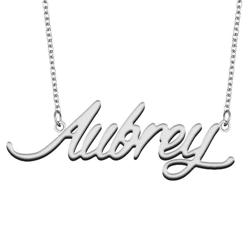 Aubrey Custom Name Necklace Customized Pendant Choker Personalized Jewelry Gift for Women Girls Friend Christmas Present