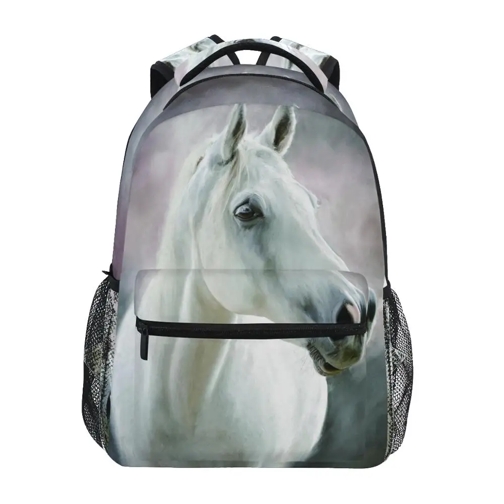 Школьные сумки ALAZA, рюкзаки с диким жеребком в пыльной лошади, для книг, путешествий, колледжа, на плечо, Детская сумка для женщин, девочек, му...