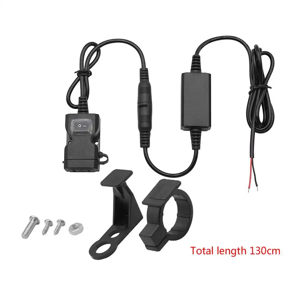 

1 Set 9-24v Motorcycle And Electric Car Usb Charging Waterproof Switch Durable