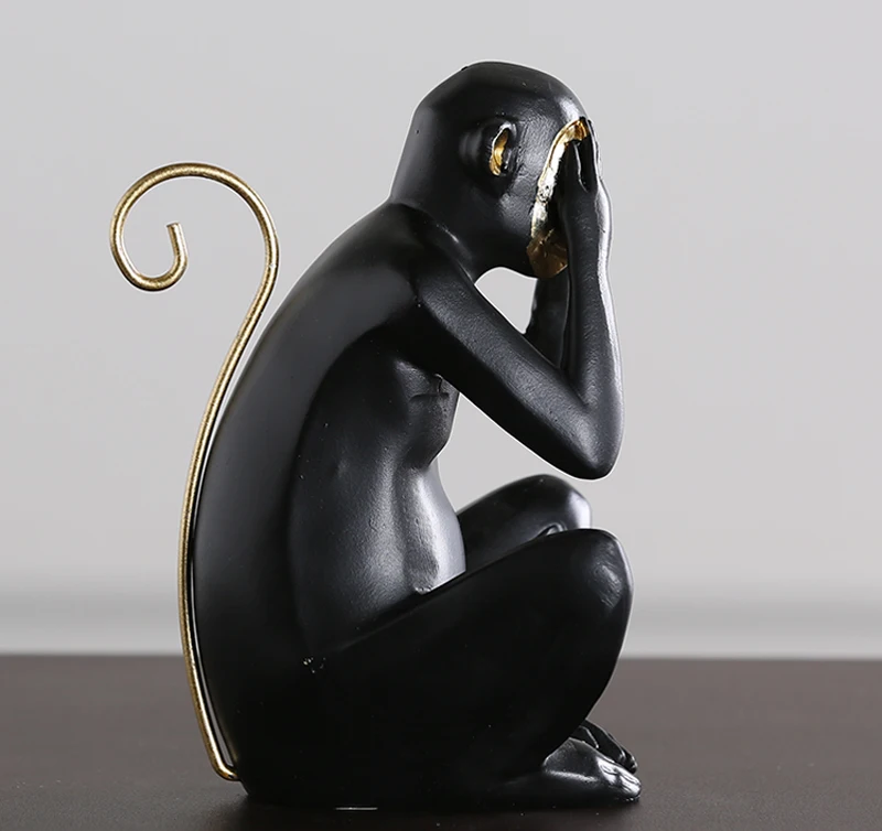 Три мудрый смолы статуэтки обезьян для дома буддийские Декор не слушайте Don't talk