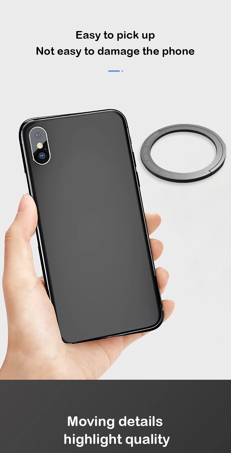 magnetic ring phone holder portable round metal business lazy stand foldable desk stable bracket for tablet samsung iphone 12 free global shipping