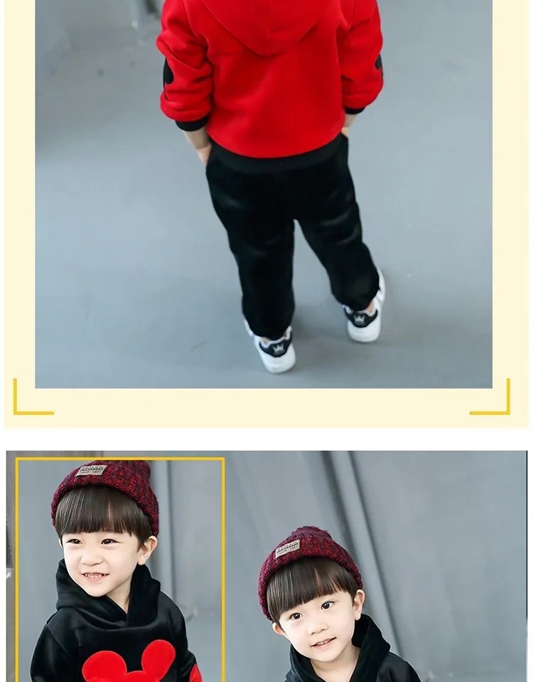 Kids Tracksuit Boys Casual Clothes Set Costume Mickey mouse Sport Suit for Girl Teen Long Sleeve Sweatshirt Hoodies Pant