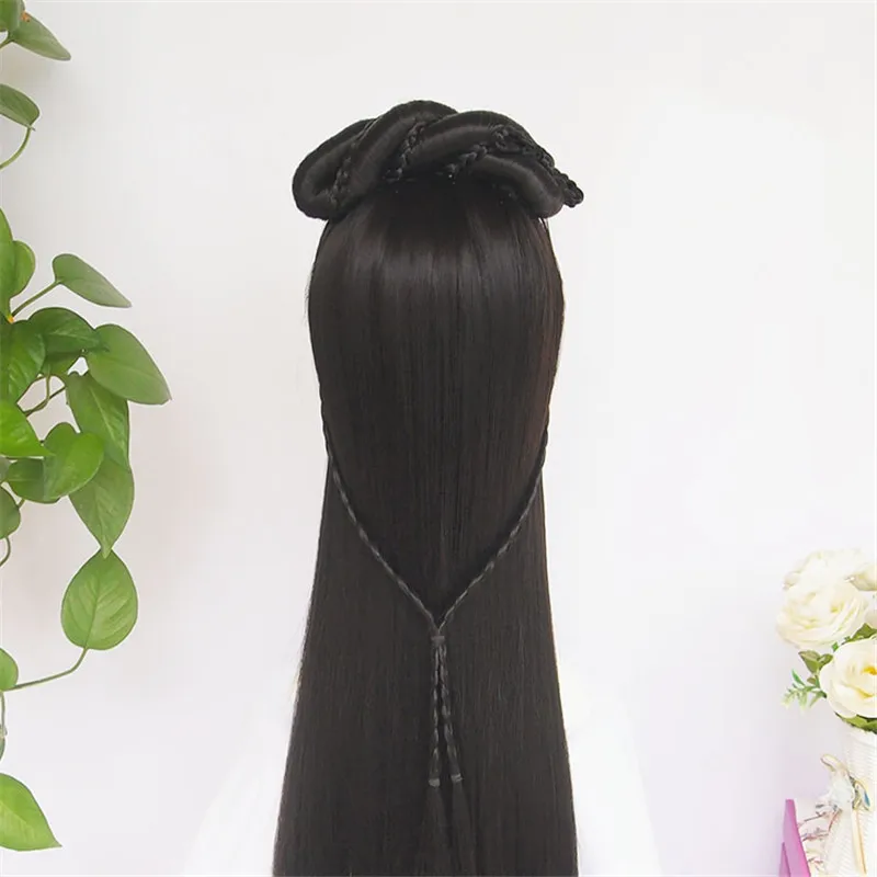 Парики для женщин винтажный парик Древний китайский волосы конский хвост