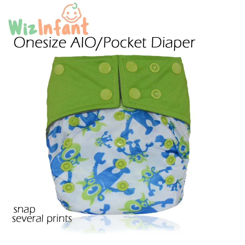 Тканевый подгузник Onesize AIO & Pocket для детей 3 15 S M L регулируемый двойная защита от