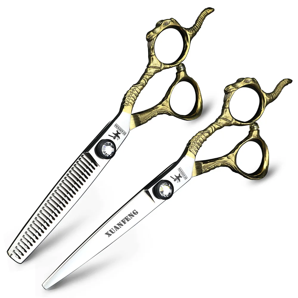 6 дюймов ножницы для стрижки волос и истончение Парикмахерская Япония 440C