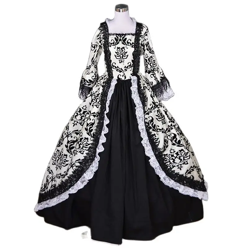 Уникальный бежевый парчовый цветочный принт Готический стимпанк Викторианский