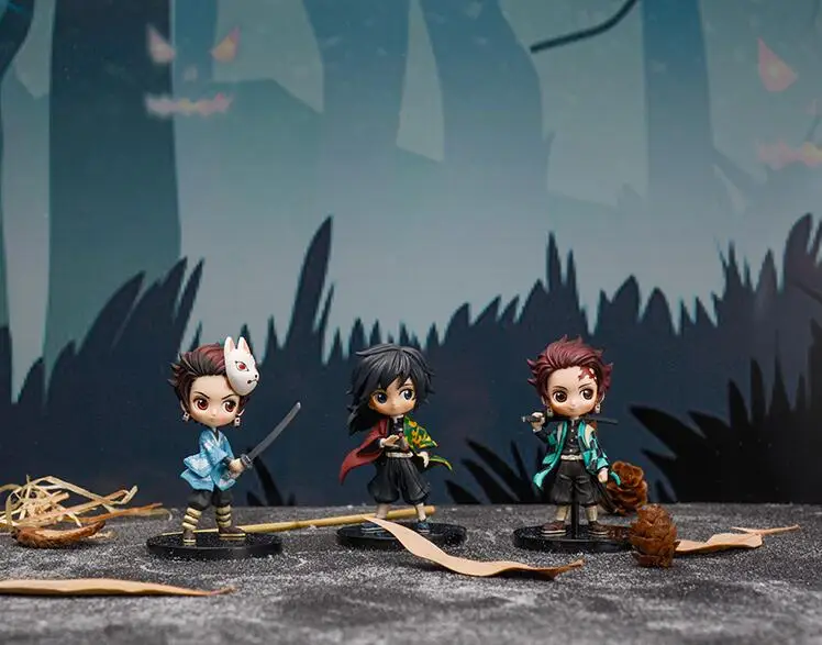 10 см аниме Demon Slayer фигурка Kimetsu no Yaiba Kamado Tanjirou Nezuko ПВХ Модель Фигурки игрушки