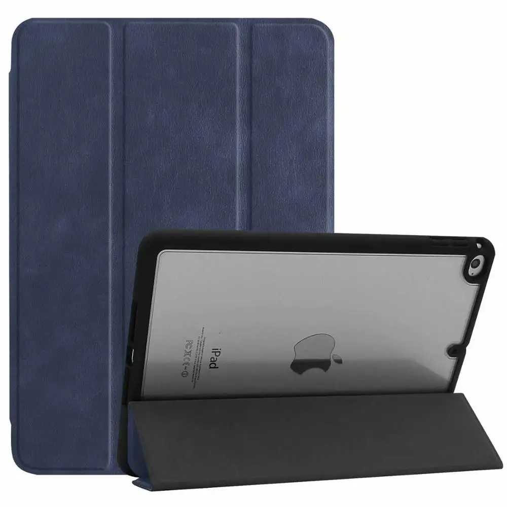 Для iPad Mini 5 Чехол карандаш держатель Фолио трехслойный кожаный мягкий ТПУ задняя крышка Авто Режим сна/Пробуждение чехол для iPad Mini5 Mini 4 - Цвет: 14