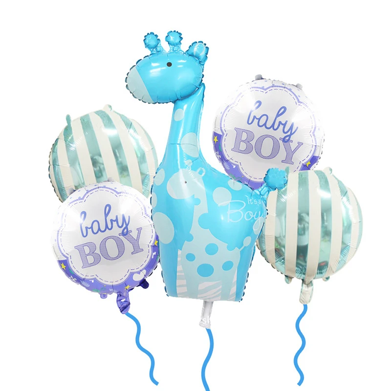 blue 5pcs 1 комплект, Детская душевая кабина для мальчиков и девочек, реквизит для фотосъемки, украшение, Детская фотобудка с изображением пола, вечерние принадлежности для первого мероприятия - Цвет: blue 5pcs