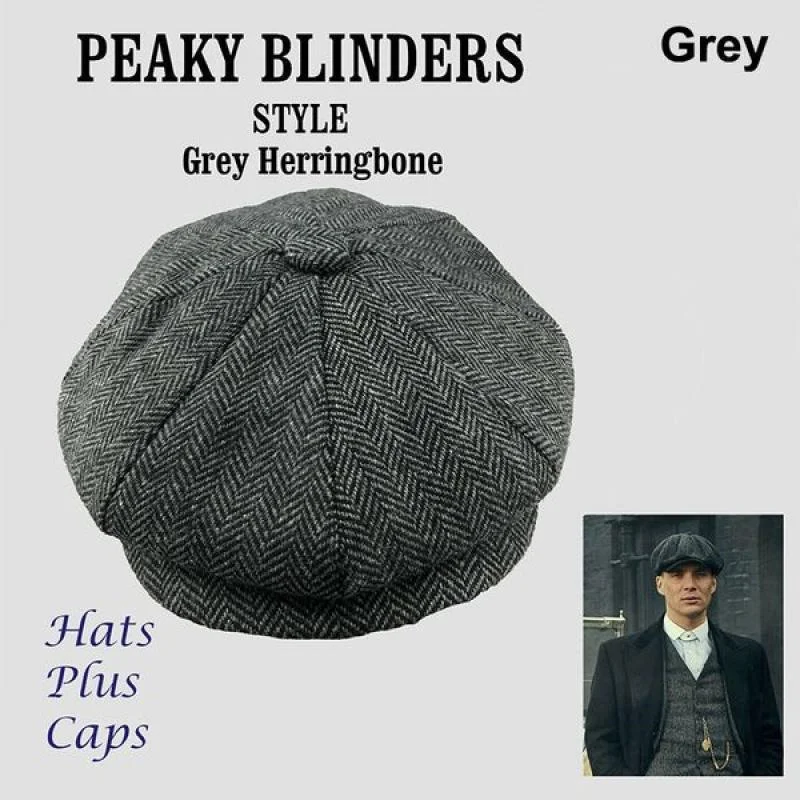 

SWAK Wool Newsboy Caps Men Herringbone Flat Gatsby Cap Woolen Golf Driving Hats Vintage Inspired Hat Winter Peaky Blinders