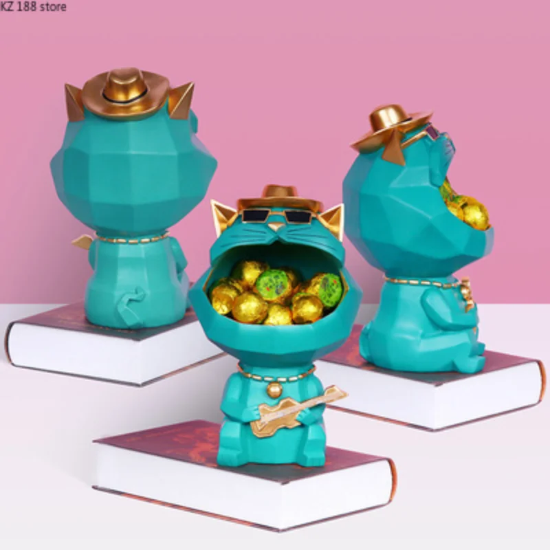 

Cute Lucky Cat Storage Storage Box Modern Simple Animal Storage Jewelry Sundries Box Home Furnishing Accessories