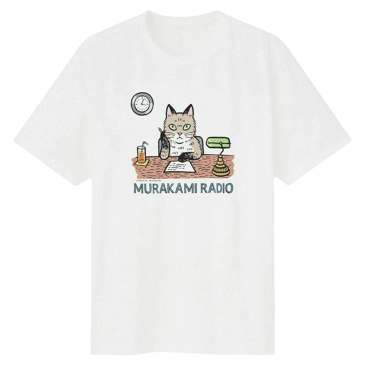 

MURAKAMI RADIO UT Graphic T-Shirt Versatile O - Collar Four - Season Printed T-shirt Short Sleeves