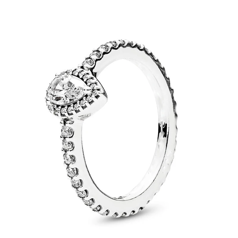 Rings 026 Серебряное кольцо в форме короны в форме сердца для женщин, европейские оригинальные кольца на палец, свадебные ювелирные изделия, 50 стилей, Прямая поставка - Цвет основного камня: Rings 026