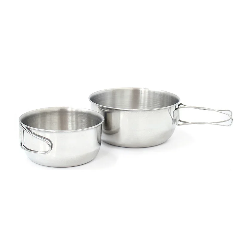 Уличная Складная миска из нержавеющей стали портативный многофункциональный