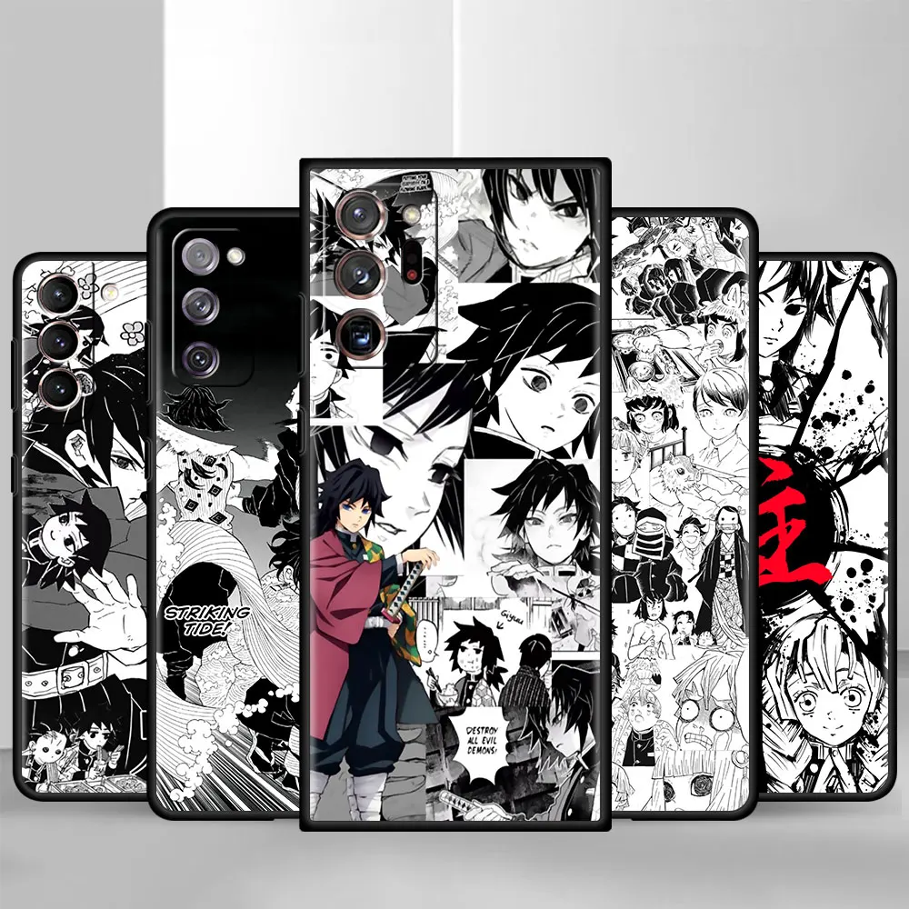 

Demon Slayer Funda for Samsung S20 S21 FE S10 S9 Plus S8 Case for Galaxy Note 20 Ultra 10 Lite 9 Soft Phone Coque