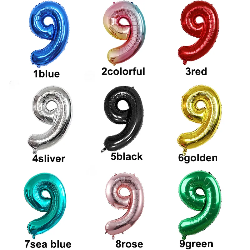 9 воздушных шаров с цифрами 9, девятью синими фигурками, зелеными шарами, 9-й день рождения, большие цифры, красные, розовые, золотые, черные, красочные, 32 дюйма 9 воздушных шаров с цифрами 9, девятью синими фигурками, зелеными шарами, 9-й день рождения, большие цифры, красные, розовые, золотые, черные, красочные, 32 дюйма