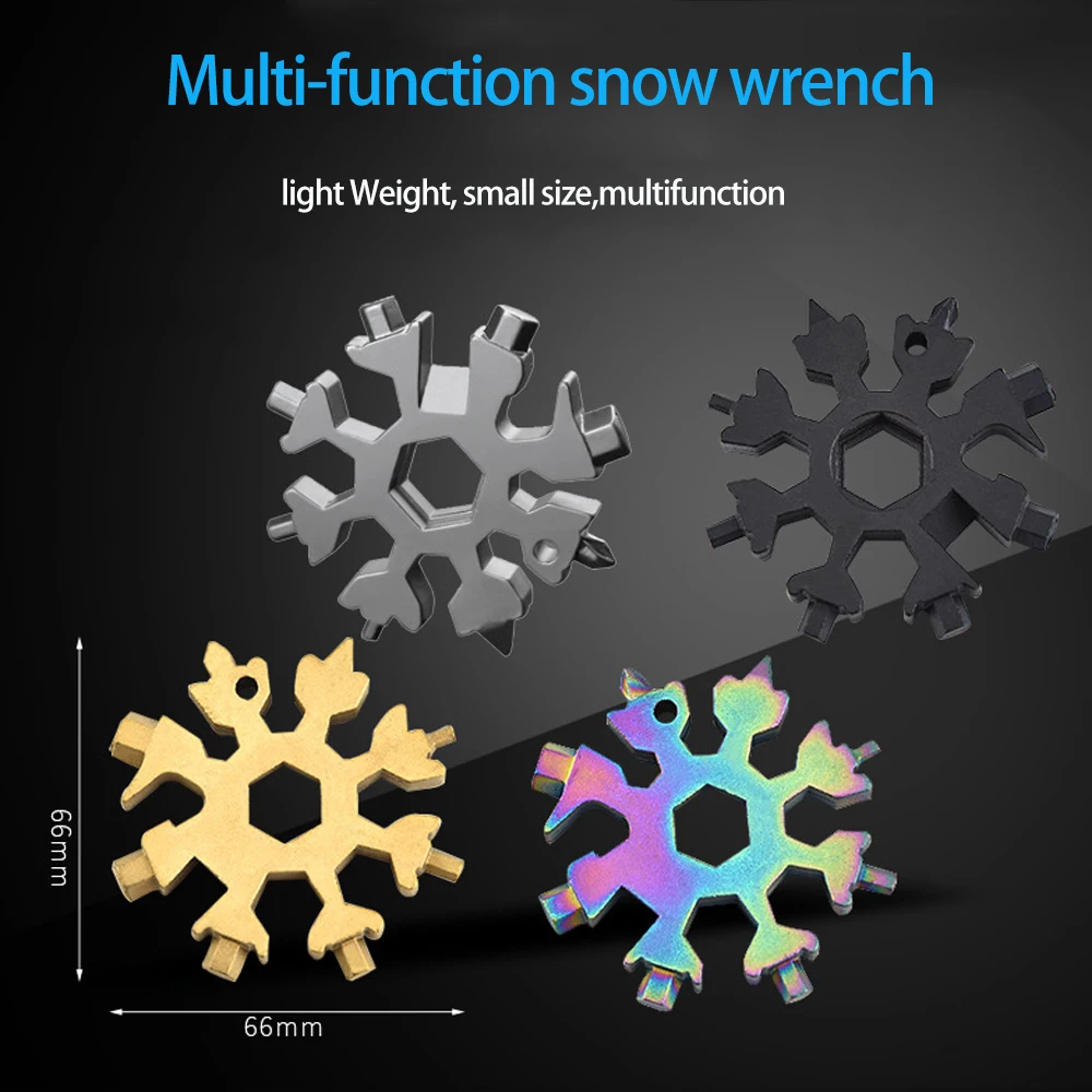 

Портативный многофункциональный карманный гаечный ключ 18 в 1 Мини-Снежинка шестигранный ключ многоцелевой для кемпинга выживания на приро...
