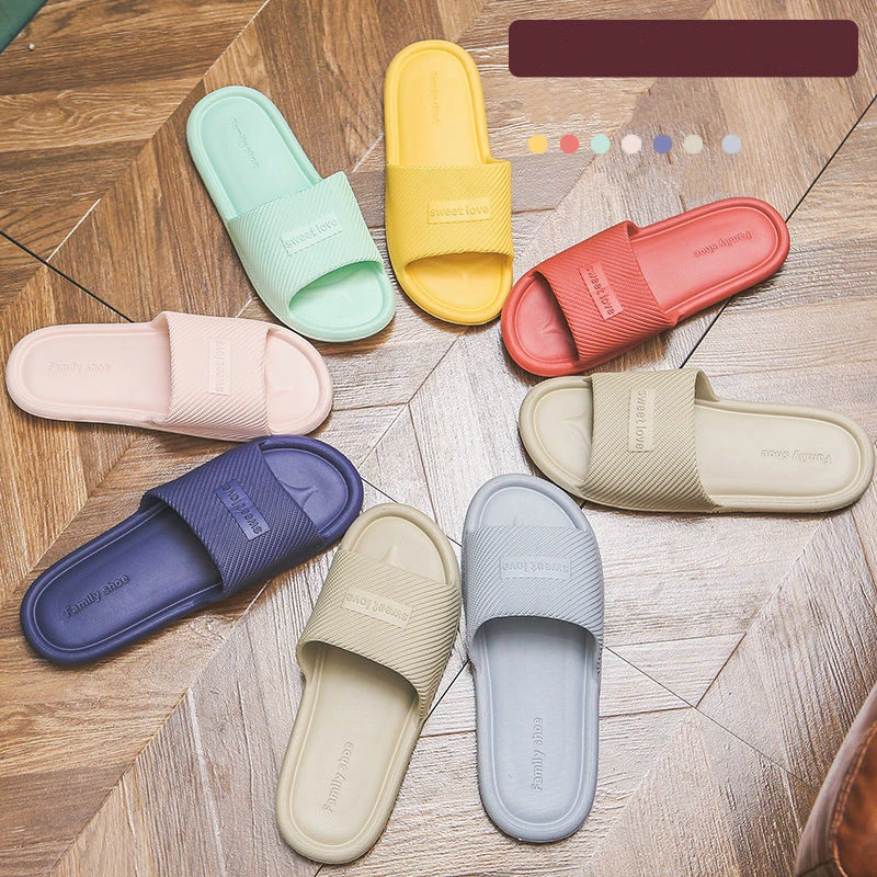 

2021 New Slippers Women Summer Flip Flops Indoor House Couples Home Bathroom Non-slip Soft Tide To Wear Slippers Flat Shoes