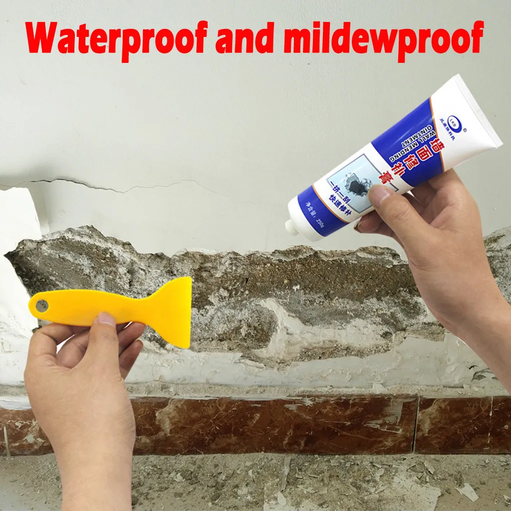 Wall Crack Repair Cream Waterproof Non-corrosive Formaldehyde Free White Latex Paint repair tool | Дом и сад