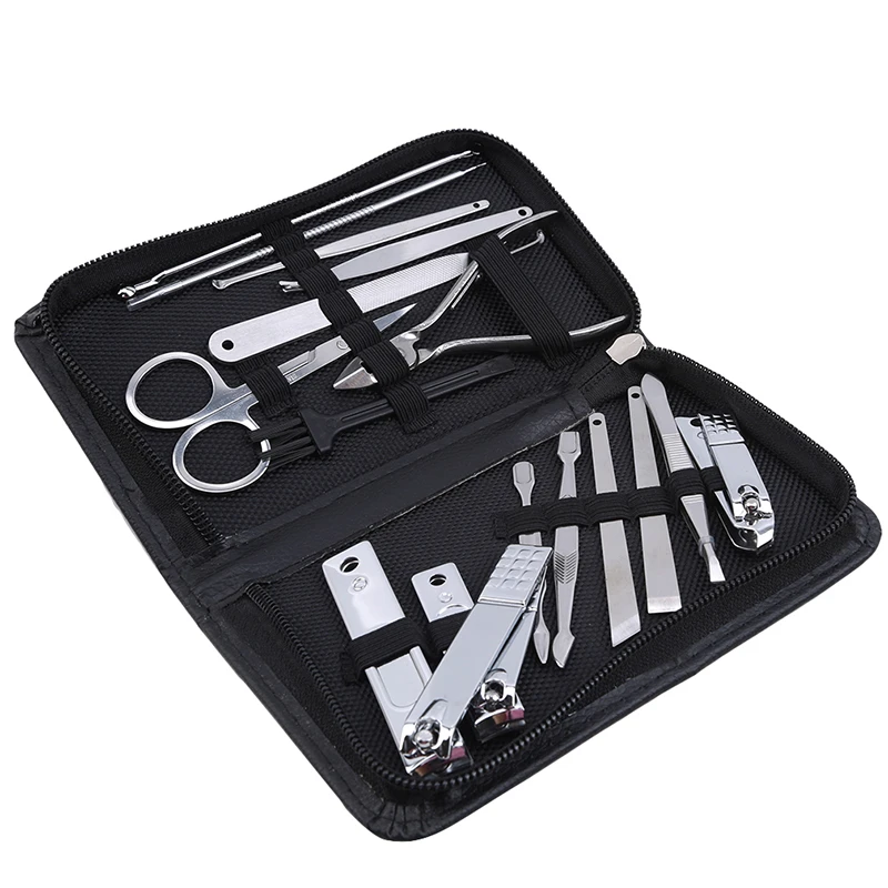 16 шт./компл. Набор для маникюра брикет ножницы педикюра пинцет нож ушной ногти