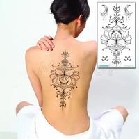 temporary chest tattoo sticker moon flower diamond hanna fake tatoo flash tatto waterproof for women men body art