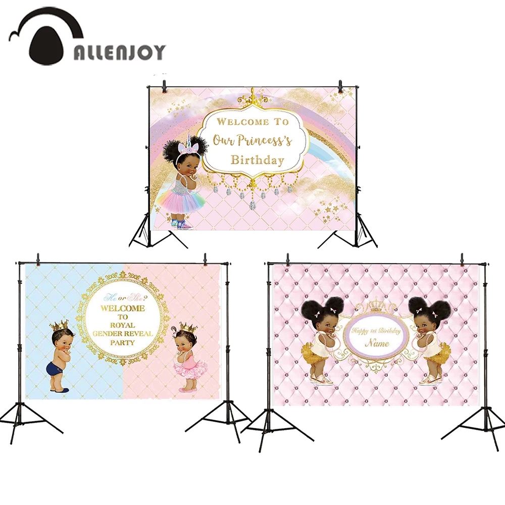 Allenjoy крещение фотосессия милый ребенок душ изголовье Корона праздничные шторы