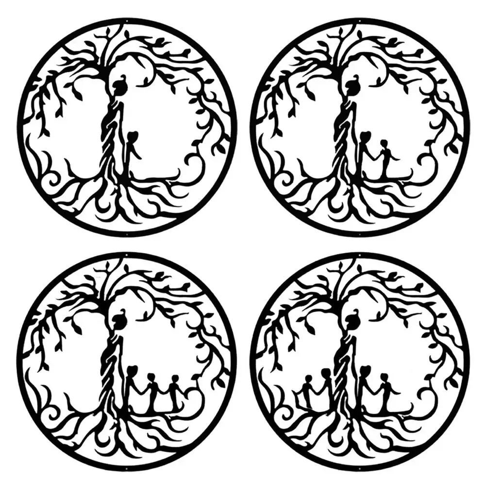 Металлическая настенная декоративная Декорация-Дерево жизни металлическая