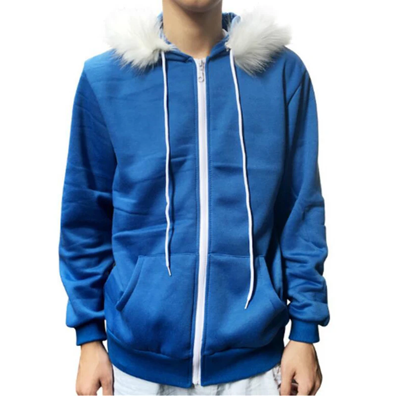 Толстовки без надписей Undertale крутая латексная маска для косплея куртка голубого