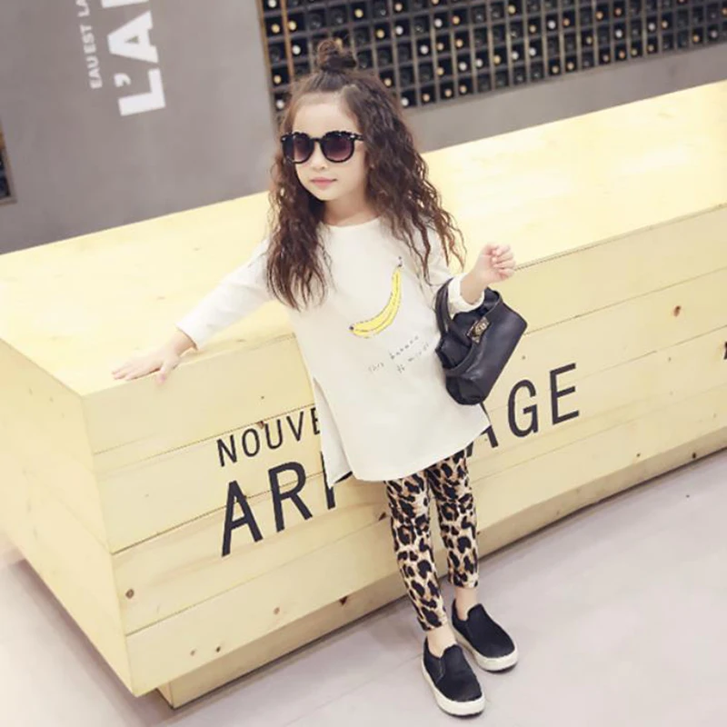 Новинка 2019 года Детские эластичные удобные леггинсы с леопардовым принтом для