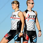 Комбинезон мужской для триатлона, цельный костюм для езды на велосипеде, без рукавов, с 3 карманами, майка, велокостюм