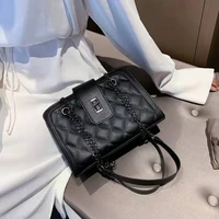 luxury high end design brand handbags 2021 new rhombus chain shoulder simple embroidered thread retro messenger bag