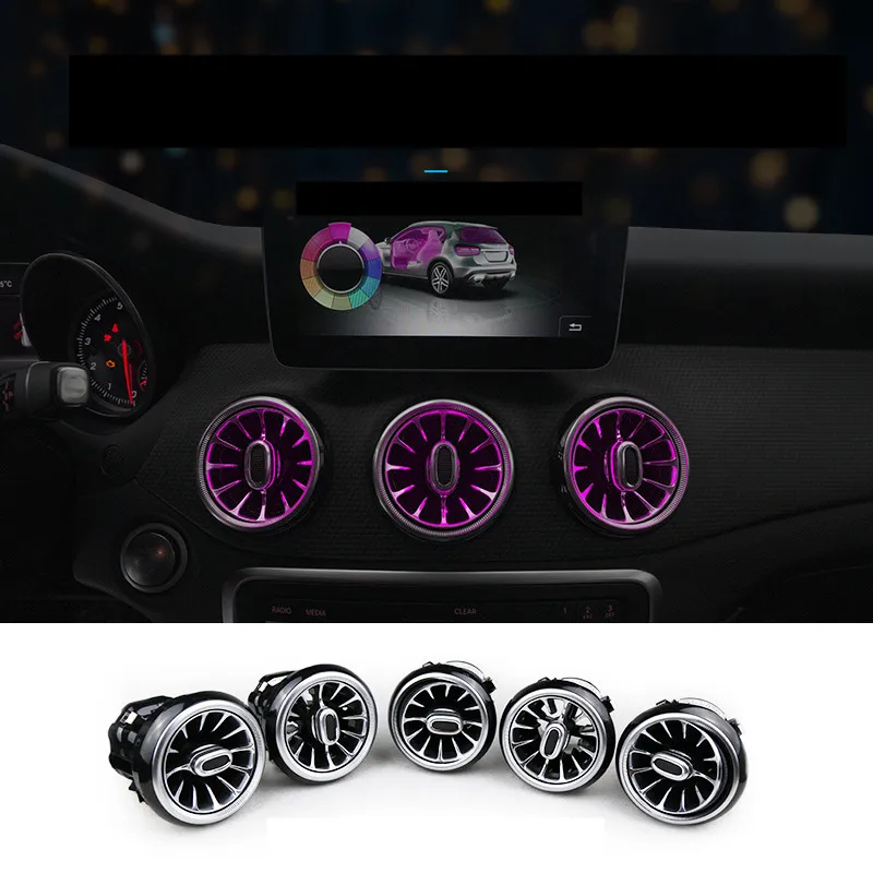 

64 colors Air Conditioning Ambient Light For Mercedes Benz W213 E Class Front Vent Inlet Center Console Lights LED Lamp Refit
