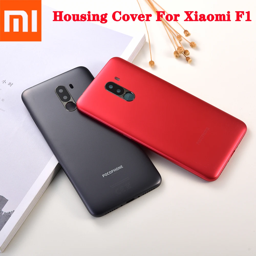 Задняя крышка аккумулятора Xiaomi Pocophone F1 с кнопками пластик | Мобильные телефоны и