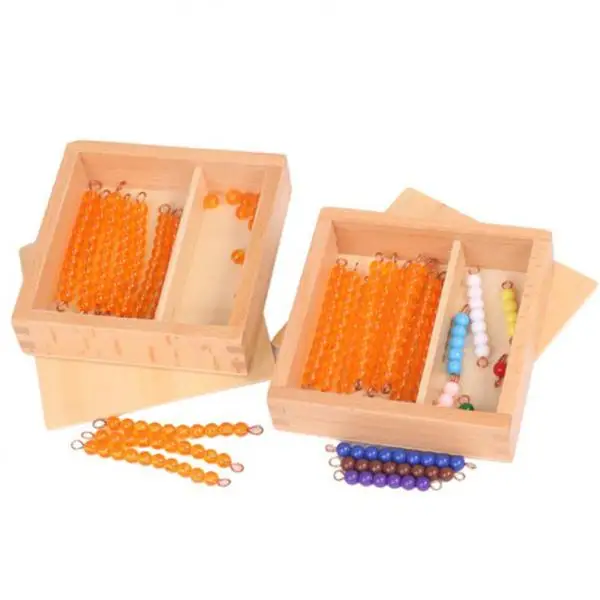 

Montessori Math Materials Bead Bars With Wood Box Preschool Kids Early Learning