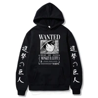 one piece luffy hoodie anime attack on titan hoodies fleece pullover sweatshirts streetwear oversized clothes couple tops winter