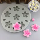 Модное украшение для торта, блестящее украшение для цветов из мастики, силиконовое ремесло в виде цветков