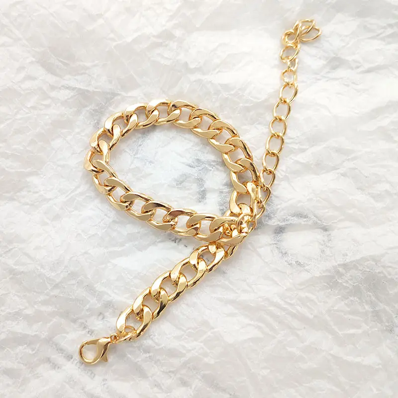 Женский винтажный браслет Flatfoosie модный на цепочке регулируемый металлический