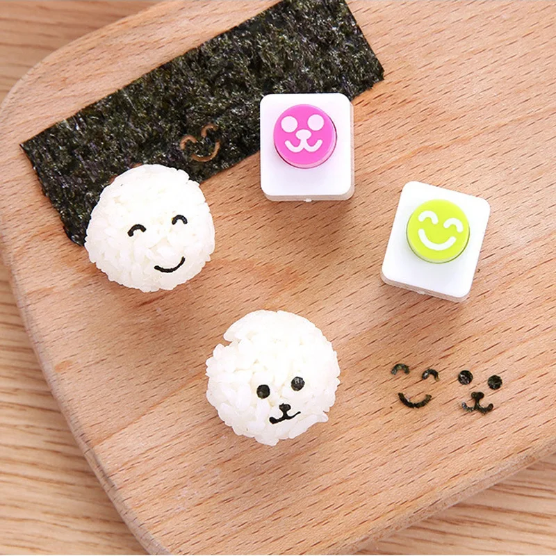 

Three Ball Cartoon Rice Ball Mold Sushi Mold With Spoons Embosser