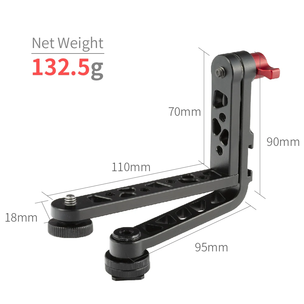 Feelworld двойной L наклона рычаг Алюминий для Feelworld FW279S F5 FW568 FW279 F570 T7 DSLR камера полевой монитор стабилизатор Gimbal