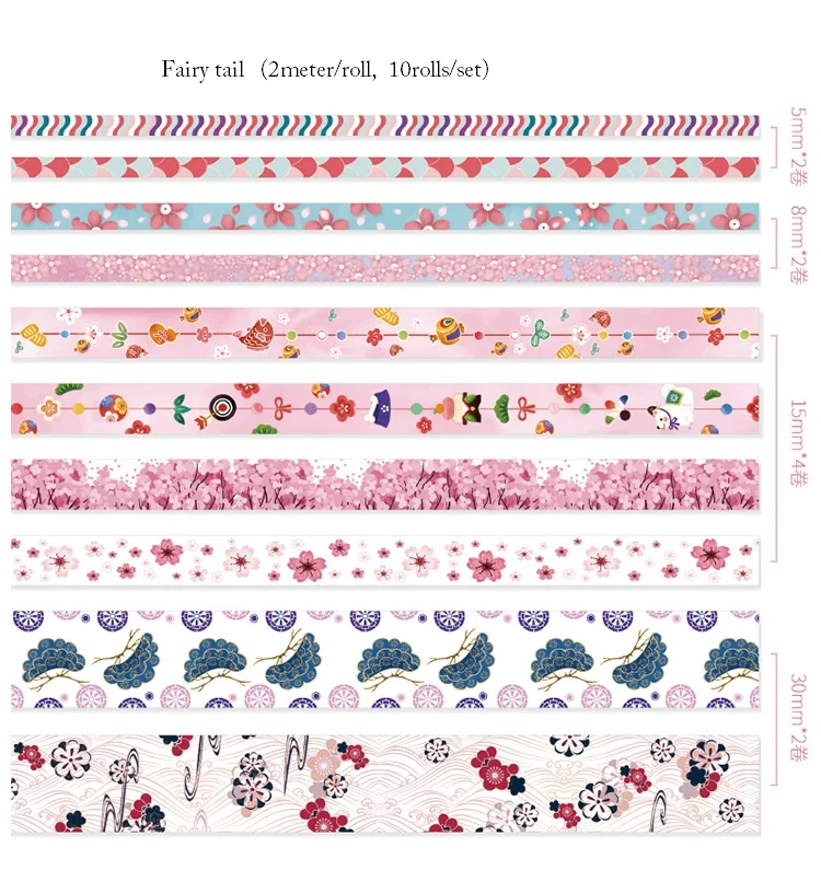 fairy tale 10 рулонов/Набор Kawaii набор декоративного скотча Васи, сделай сам Дневник записная книжка Скрапбукинг наклейки сказочные животные Космос Хэллоуин декоративная лента - Цвет: fairy tale