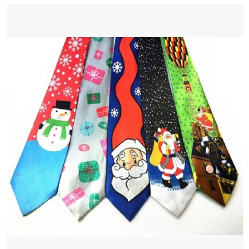 

Модный дизайн с галстуком на Рождество для мужчин модные галстуки для Хэллоуина Рождественский праздничный галстук Мягкий дизайнерский ри...