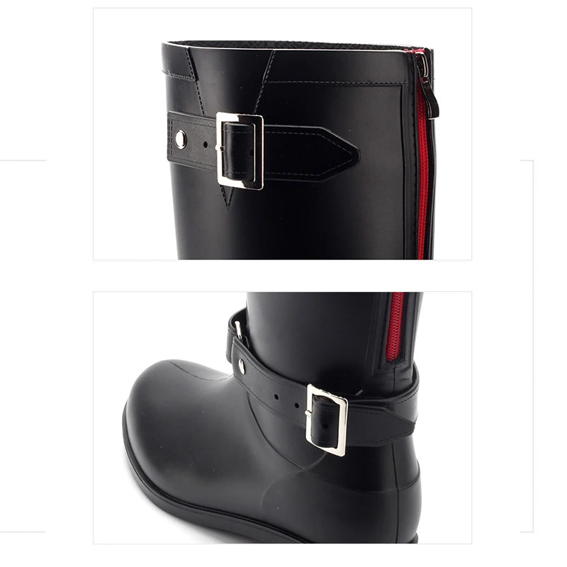 Женские высокие дождевые сапоги рабочие водонепроницаемые до колена из ПВХ