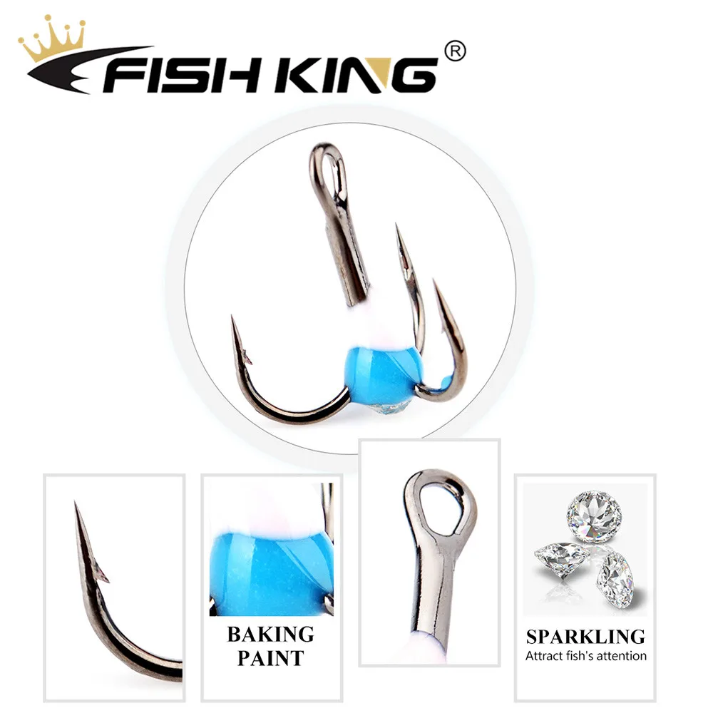 Рыболовные крючки FISH KING из высокоуглеродистой стали 5 шт./упак. для зимней