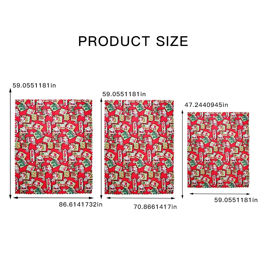 Красная Мягкая тканевая Рождественская декоративная Скатерть прямоугольная