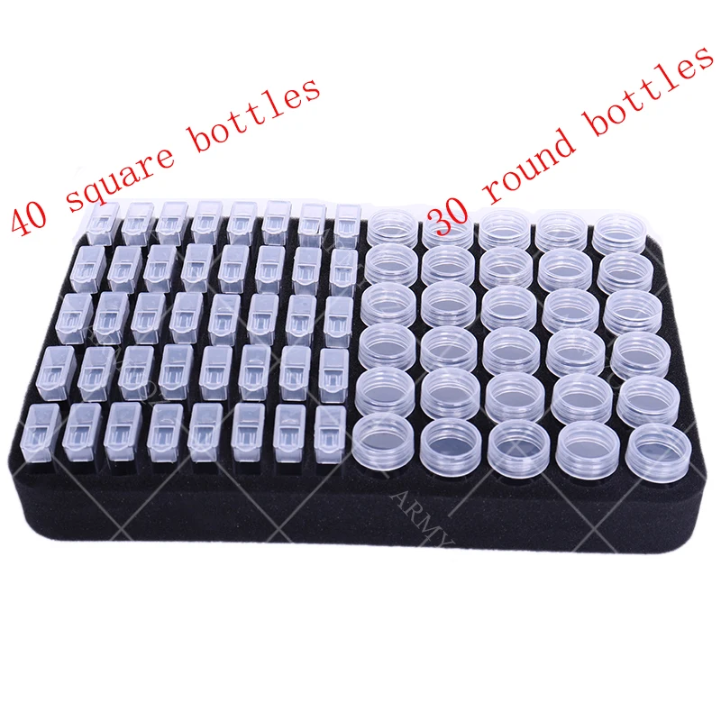 

Diamond Painting Accessories Tool Storage Box Jewelry Diamond Mosaic 70 Bottles Butterfly Storage Box Gift Embroidery Label Stic