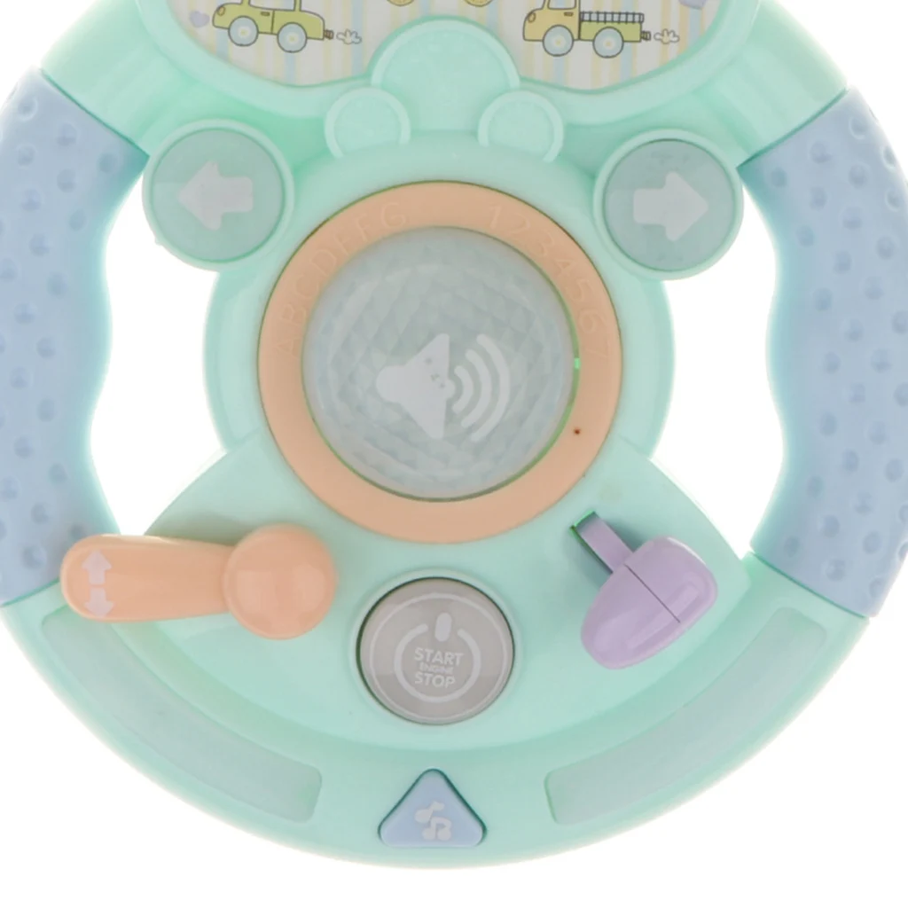 

Kids Childrens Steering Wheel Toy Car Action Realistic Motoring Sounds -Blue